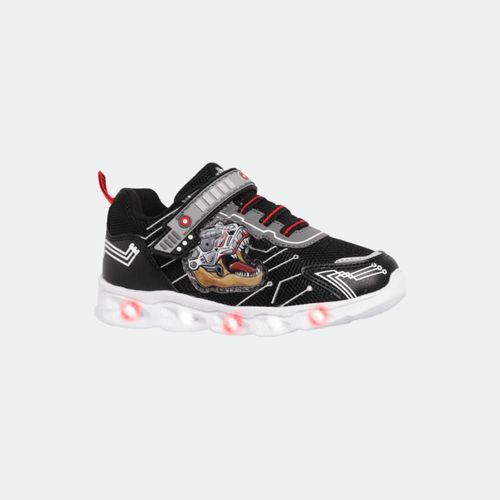 Zapatilla Footy Dino Transformer Con Luz - NEGRO
