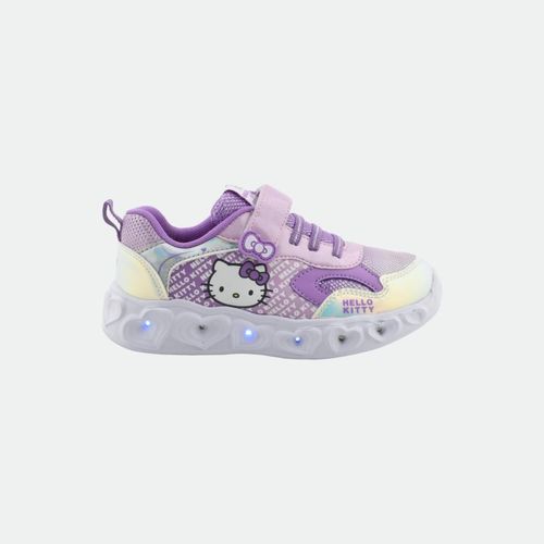 Zapatilla Footy Hello Kitty Con Luz - LILA PLATA