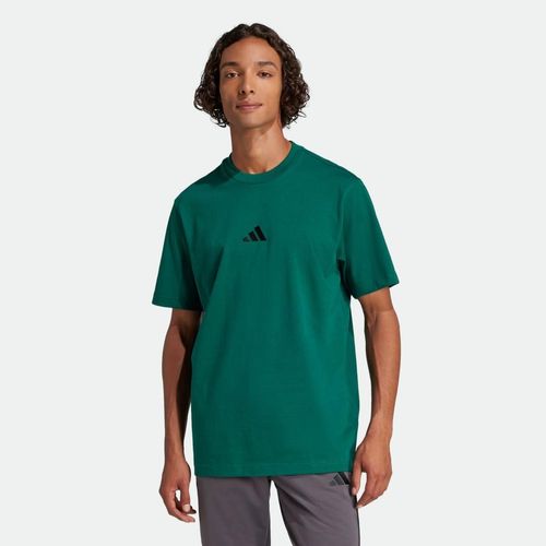 Remera Adidas Essentials Logo Pequeño - COLLEGIATE GREEN BLACK