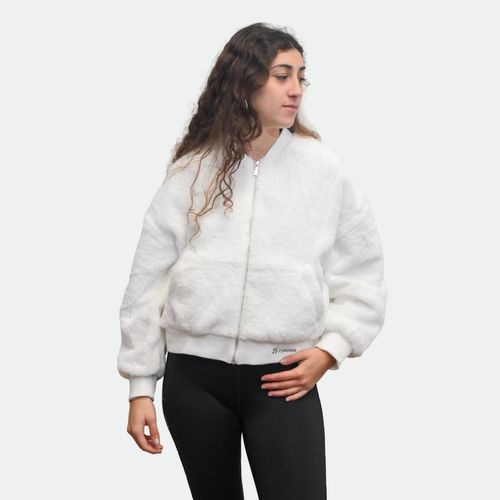 Campera Topper Bomber Wide Fur Wmn - OFF WHITE