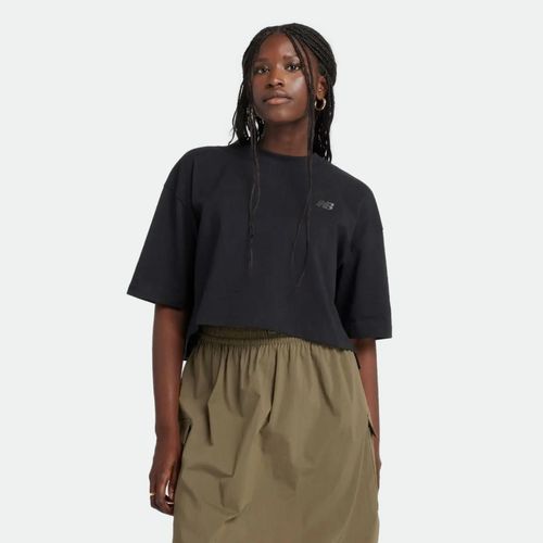 Remera New Balance Logo Oversized Jersey - BLACK