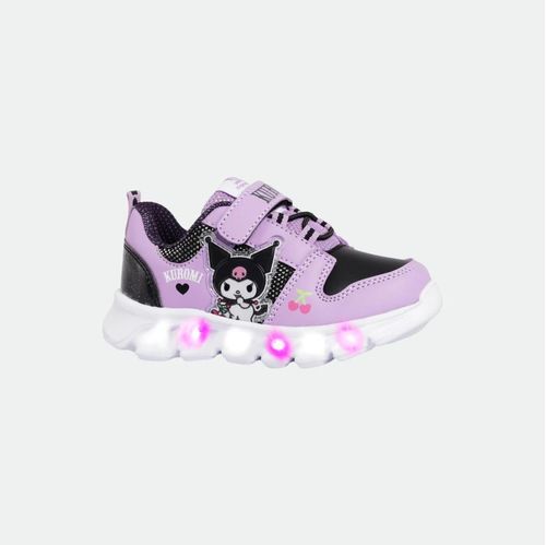 Zapatilla Footy Kuromy Con Luz - NEGRO LILA