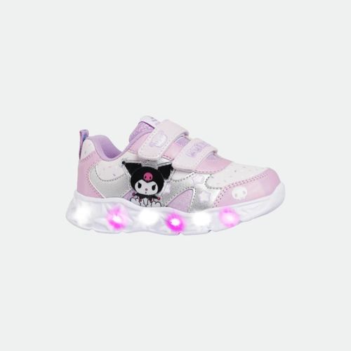Zapatilla Footy Kuromi Con Luz - BLANCO PLATA LILA