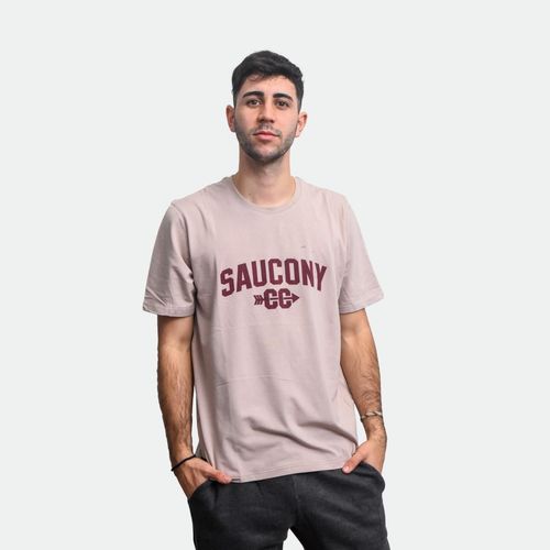 Remera Saucony Recovery Athletic Hombre - SMOKE