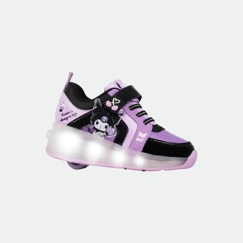 Zapatilla Footy Kuromi con Luz y Rueda - NEGRO LILA