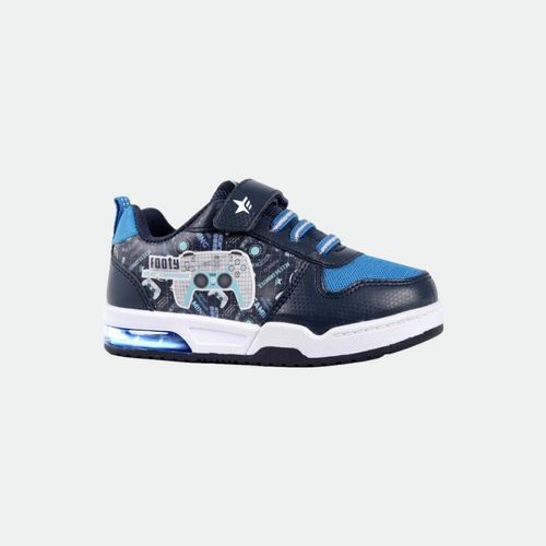 Zapatilla Footy Gamer con Luz - AZUL FRANCIA