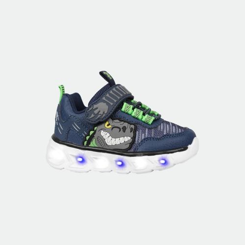 Zapatilla Footy Jurassic con Luz - AZUL VERDE