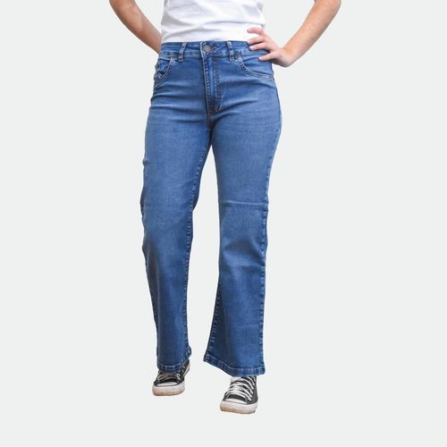 Pantalón Jeans Unimog Flare Ariana Shine - AZUL
