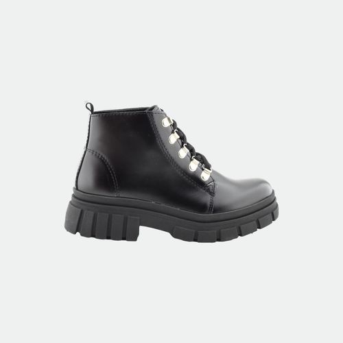 Borcego Con Plataforma Joy Citadina - NEGRO BRILLO