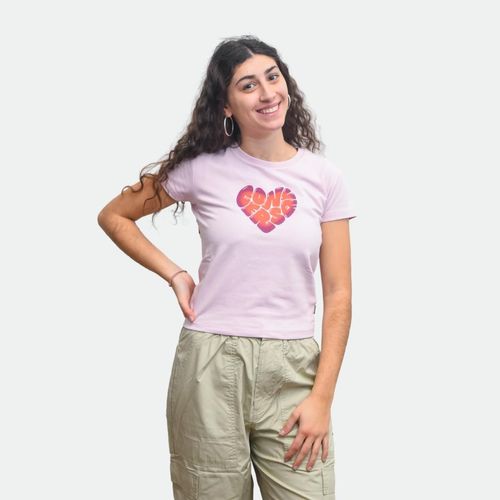 Remera Converse Heart Shirt - PINK
