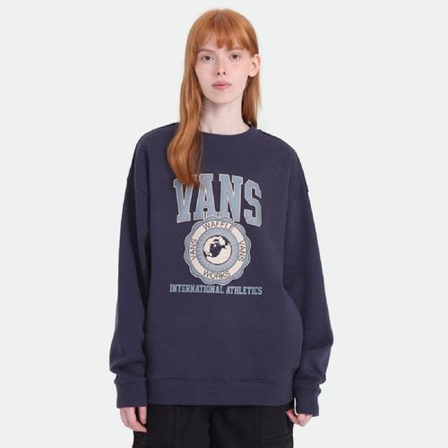 Buzo Vans Oversized Crew Mujer - AZUL PARISIAN NIGHT