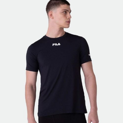 Remera Fila Hombre Sun Protect Breezy - NEGRO PLATA
