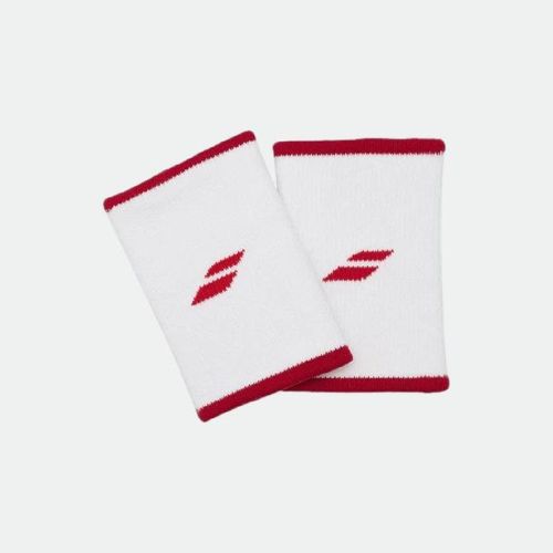 Muñequeras Babolat Wristband Play Jumbo Stripes Unisex - WHITE RED