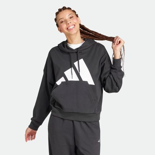 Buzo Adidas con Capucha Essentials - NEGRO BLANCO