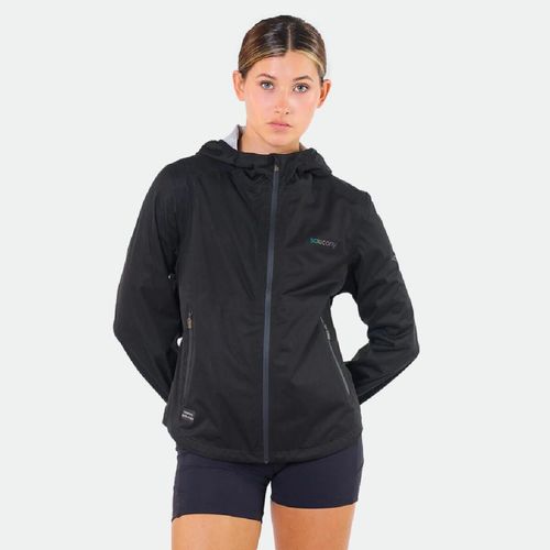 Campera Rompeviento Saucony Hurricane Waterproof Mujer - BLACK