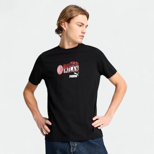 Remera Puma Acm Futbol Energy Hombre - BLACK FOR ALL TIME RED