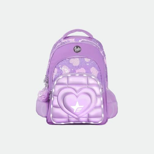 Mochila Lentejuelas - LILA CORAZON
