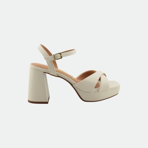 Sandalia Tiras Cruzadas - BLANCO OFF