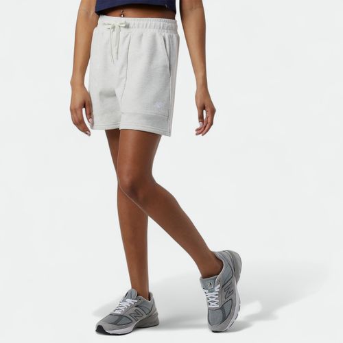 Short de entrenamiento mujer Athletics NEW BALANCE - WHITE MELANGE