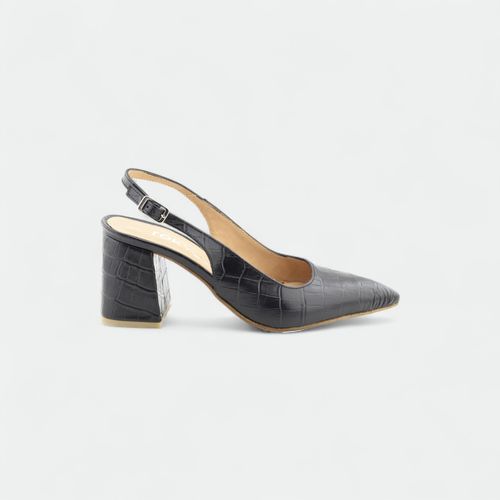 Zapato Tokyo Uxa con Taco - NEGRO CROCCO