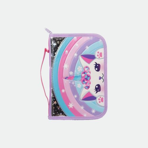 Cartuchera Gato - LILA COMB UNI