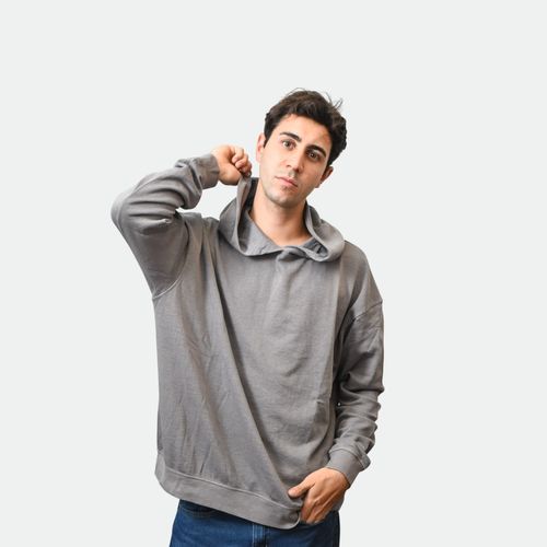 Buzo rústico con capucha hombre NOBRAND - MARRON