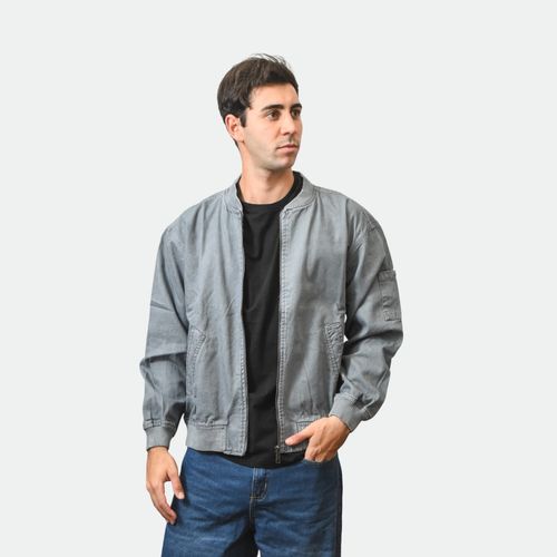 Campera denim hombre NOBRAND - GRIS PLOMO