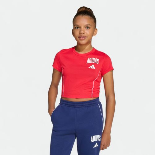 Remera essential mangas cortas niño Adidas - PURE RUBY WHITE