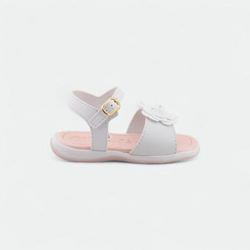Sandalia flor niños KIDY - BLANCO