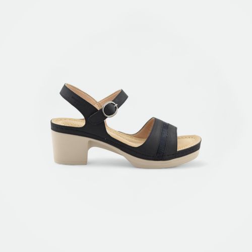 Sandalia Flora Marinaccia - NEGRO