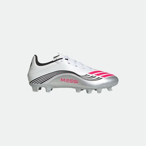 Botín Adidas F50 Messi Club Campo - CLOUD WHITE LUCID RED SILVER METALLIC