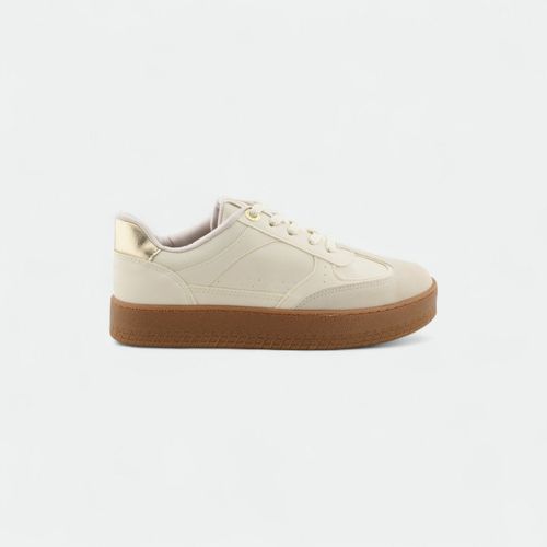 Zapatilla Urbana Vía Marte 216-010 - BEIGE MARFIL GOLD