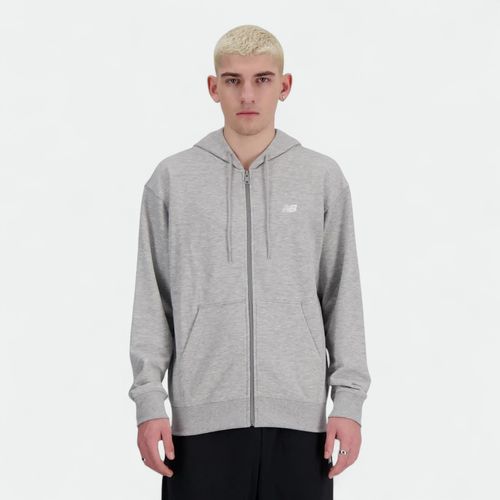 Campera de Entrenamiento New Balance Stack Logo French Terry - LIGHT GREY