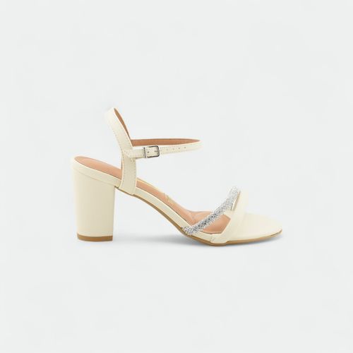 Sandalia de Fiesta Vizzano con Taco - BLANCO OFF CRISTAL