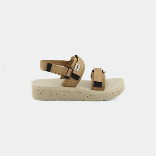 Sandalia urban mujer con plataforma HUMMS - BEIGE BIRCH
