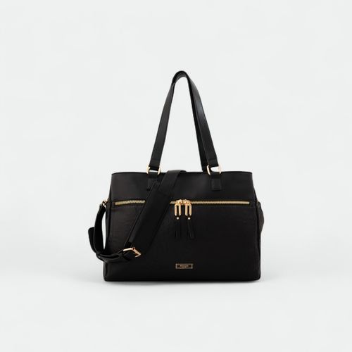 Cartera clásica con correa desmontable Benin AMPHORA - NEGRO