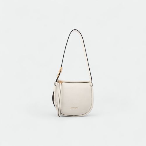 Bandolera urbana de cuero sintético Penélope AMPHORA - BLANCO