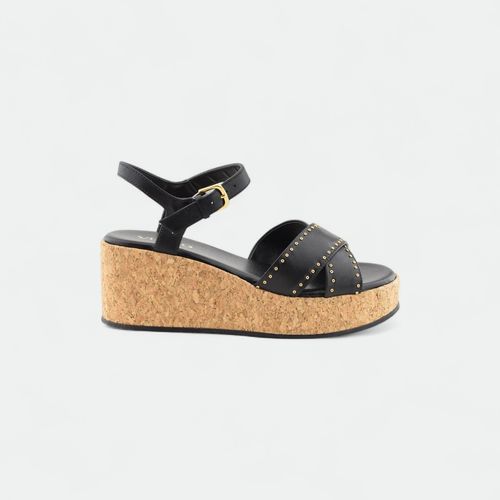 Sandalia con plataforma y tachas Margiela VIAMO - NEGRO