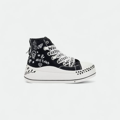 Bota graffiti plataforma mujer Graff 47 STREET - BLACK WHITE