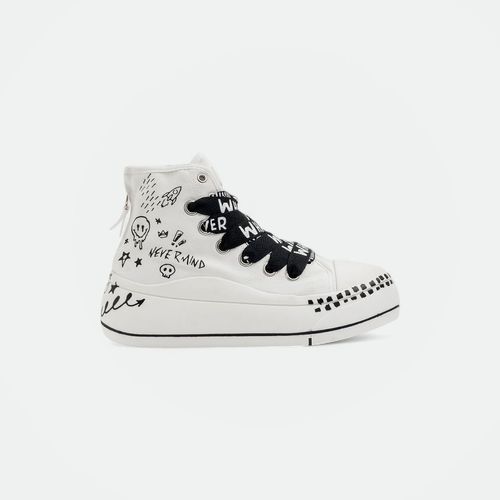 Bota graffiti plataforma mujer Graff 47 STREET - OFF WHITE