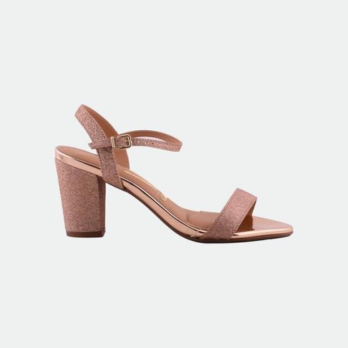Sandalia de fiesta con taco mujer VIZZANO - ORO ROSADO MINIGLIT