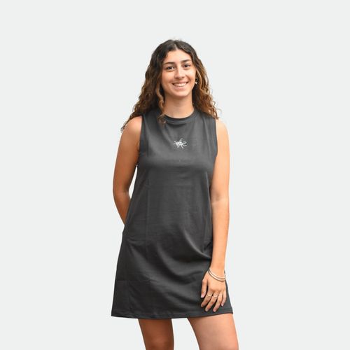 Vestido musculosa con estampa mujer Fly Logo CONVERSE - BLACK