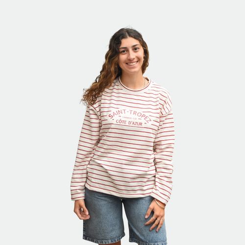 Buzo rayado over Saint Tropez mujer UNIMOG - ROJO RAYADO