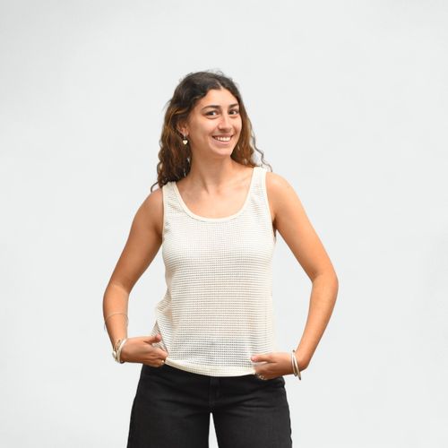 Musculosa crochet mujer UNIMOG - CRUDO