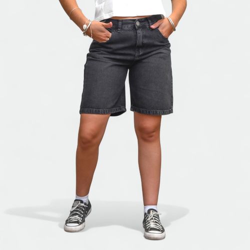 Bermuda denim mujer UNIMOG - BLACK