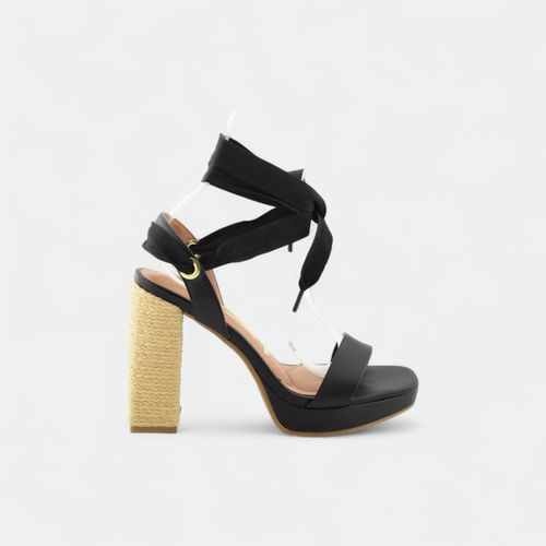 Sandalia para fiesta con pulsera cordón mujer VIZZANO - NEGRO NATURAL