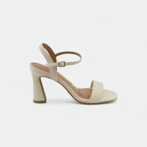 Sandalia de fiesta con taco ancho y pulsera mujer VIZZANO - BLANCO OFF