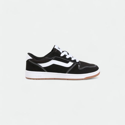 Zapatilla ryland de gamuza con suela de goma mujer VANS - SUEDE CANVAS BLACK WHITE