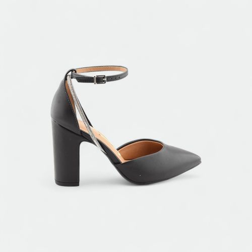 Zapato de fiesta con taco y strass VIZZANO - NEGRO