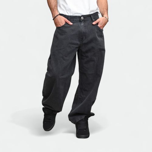 Jeans corte ancho hombre COOLHAAS - NEGRO